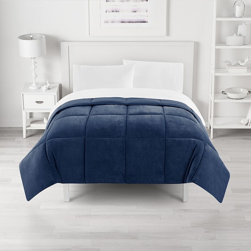 54063214 The Big One Plush Reversible Comforter, Blue, King sku 54063214