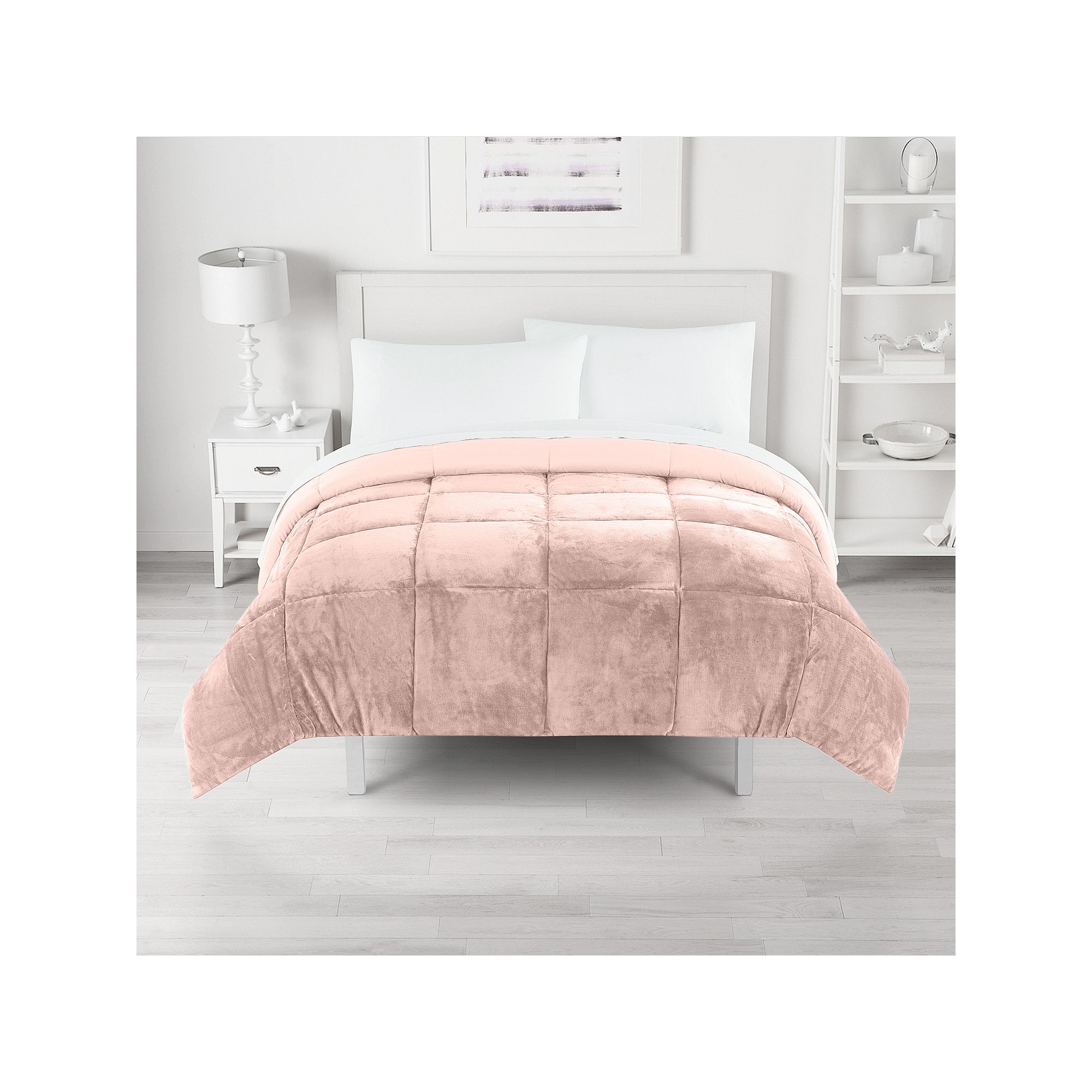 The Big One® Plush Down-Alternative Reversible Comforter, Blush