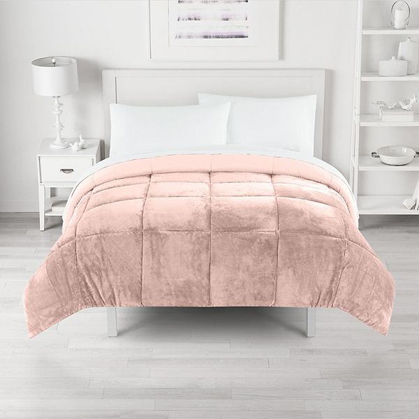 The Big One® Plush Down-Alternative Reversible Comforter - Blush (KING)
