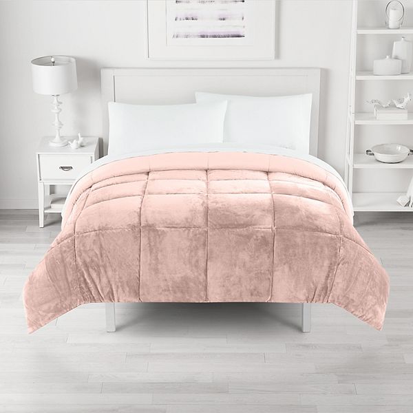 The Big One® Plush Down-Alternative Reversible Comforter - Blush (FULL/QUEEN)