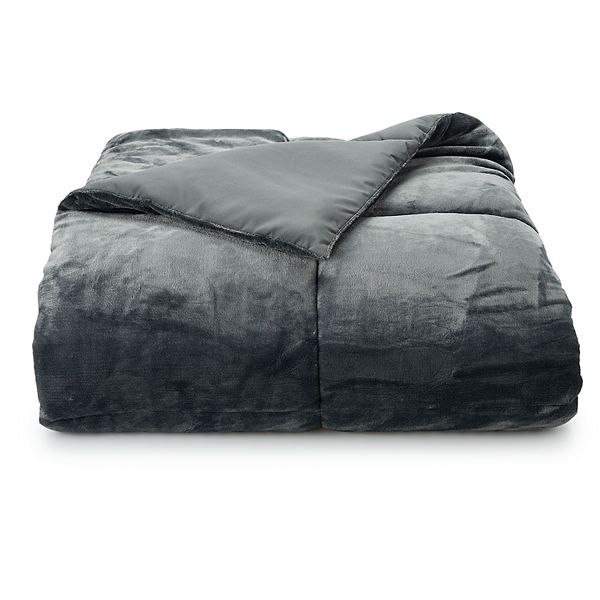 The Big One® Plush Down-Alternative Reversible Comforter - Charcoal  (KING) – BrickSeek