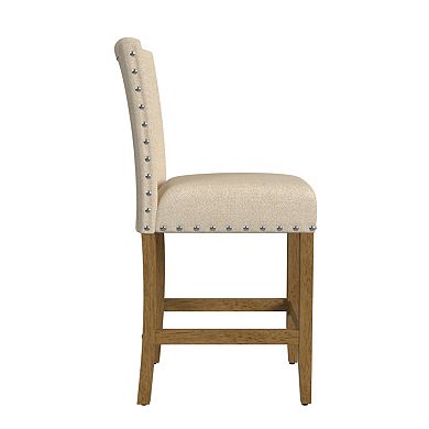 HomePop Blake Nailhead Counter Stool