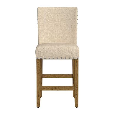 HomePop Blake Nailhead Counter Stool