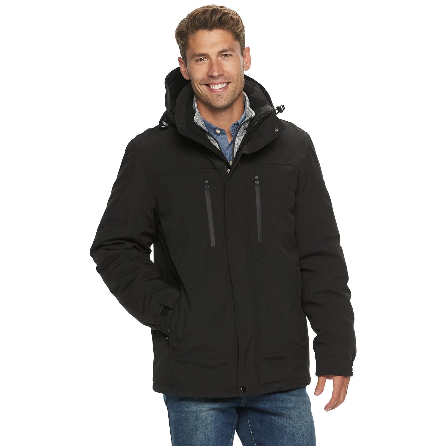 men's zeroxposur cascade stretch hooded jacket