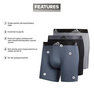 Big & Tall adidas 3-pack climalite® Boxer Briefs