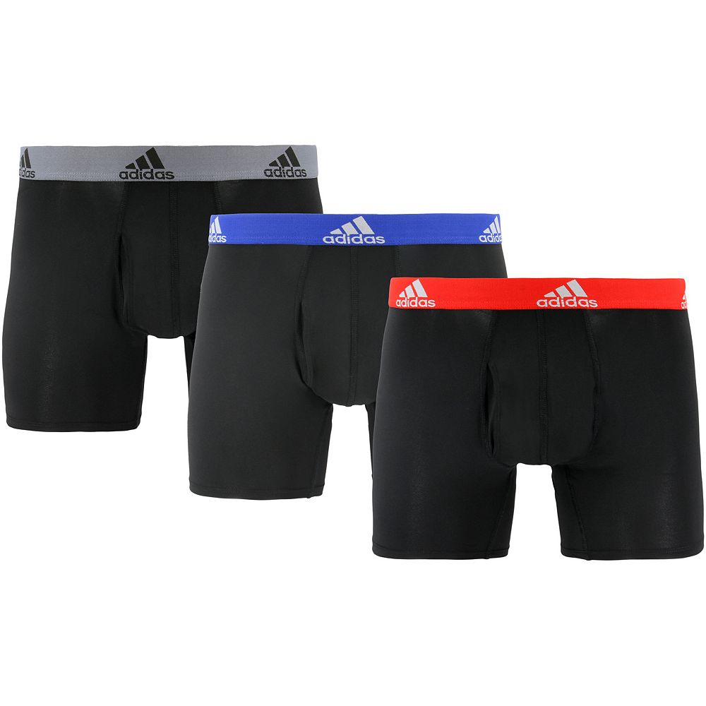 adidas 297793 Men's Performance Boxer Brief Underwear (3-Pack), Medium