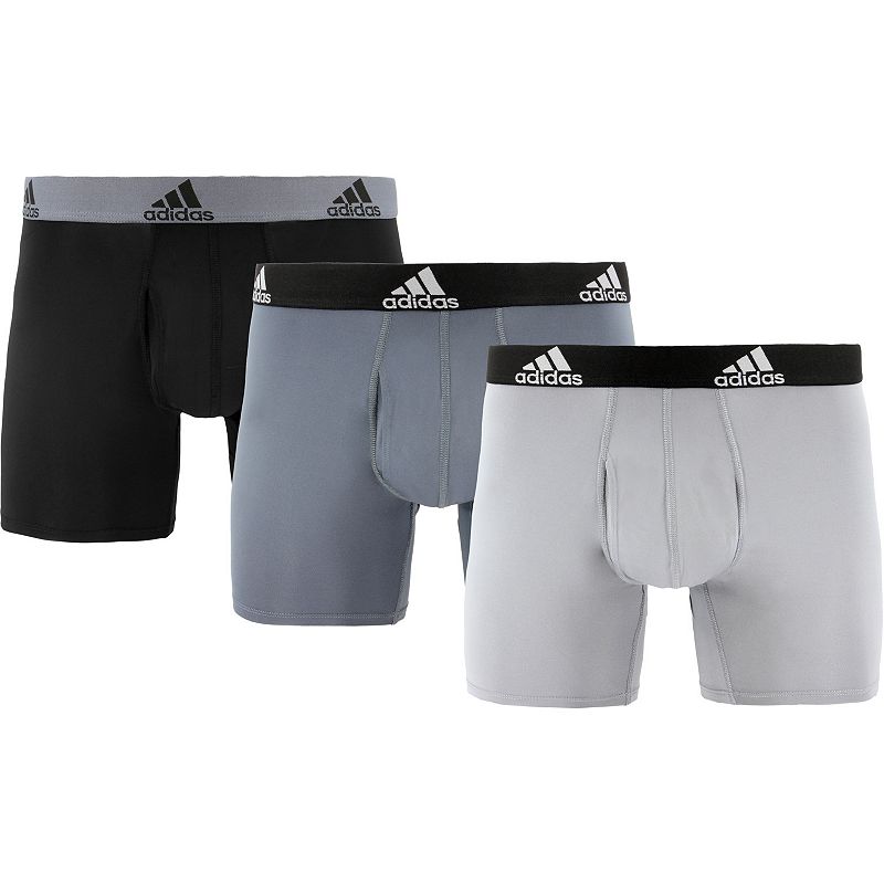 Big & Tall adidas 3-pack climalite Boxer Briefs, Mens, Size: 4XL, Grey