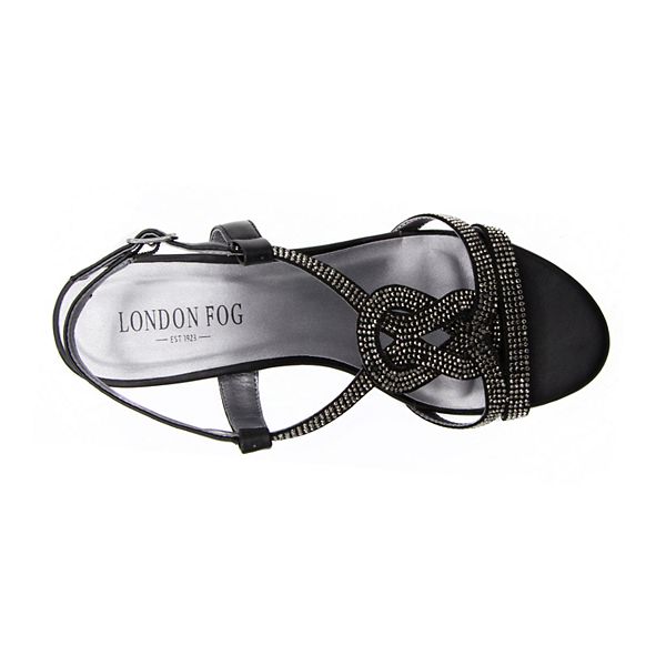 london fog silver sandals
