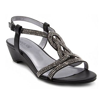 London Fog Macey Women's Wedge Sandals