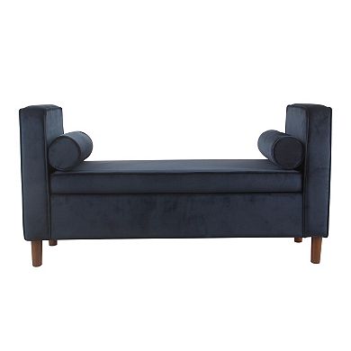 HomePop Rimo Velvet Storage Bench