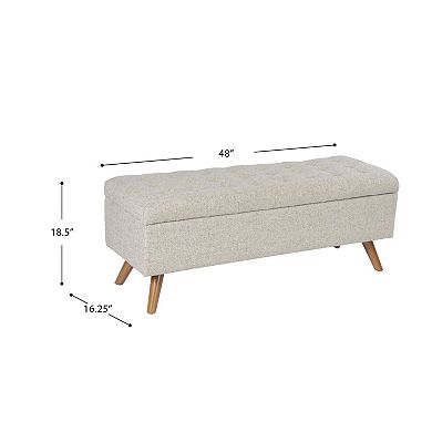HomePop Fulton Velvet Storage Bench