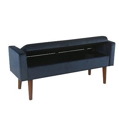 HomePop Fulton Velvet Storage Bench