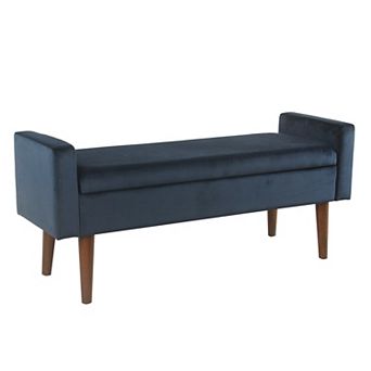 HomePop Fulton Velvet Storage Bench