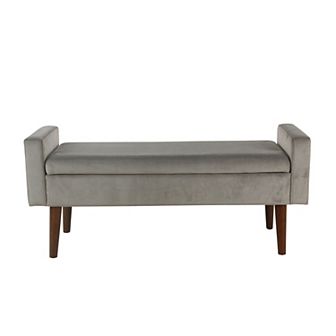 HomePop Fulton Velvet Storage Bench
