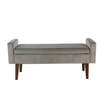 HomePop Fulton Velvet Storage Bench