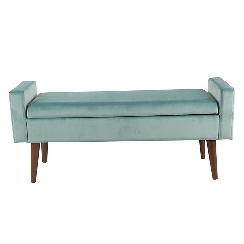 HomePop Fulton Velvet Storage Bench