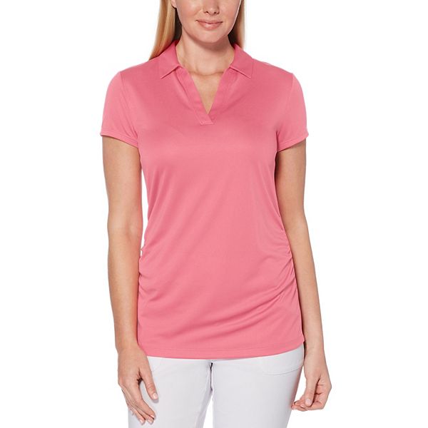 Women's Grand Slam Short Sleeve Golf Polo Color: Pink Lemonade Size: MEDIUM