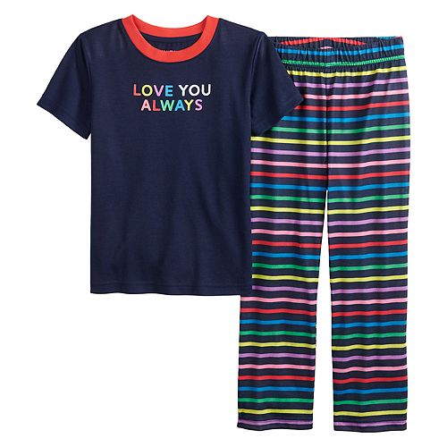 Toddler Jammies For Your Families Love You Always Rainbow Pride Top 