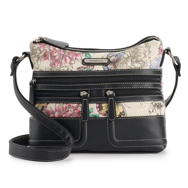 Stone & Co. Floral Irene Leather Hobo Bag