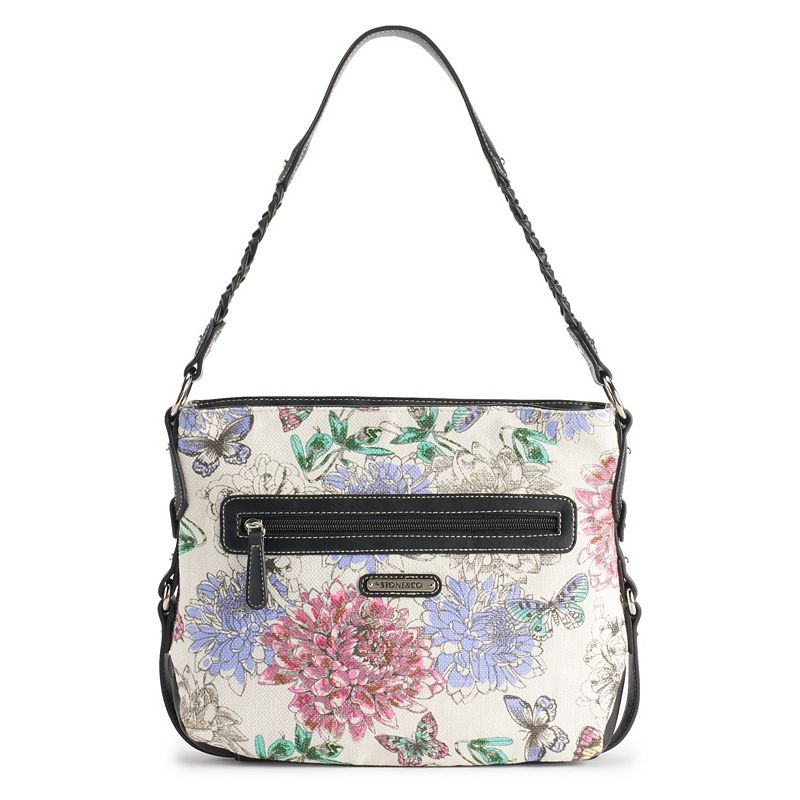 Stone & Co. Lacie Floral Hobo Bag, Natural