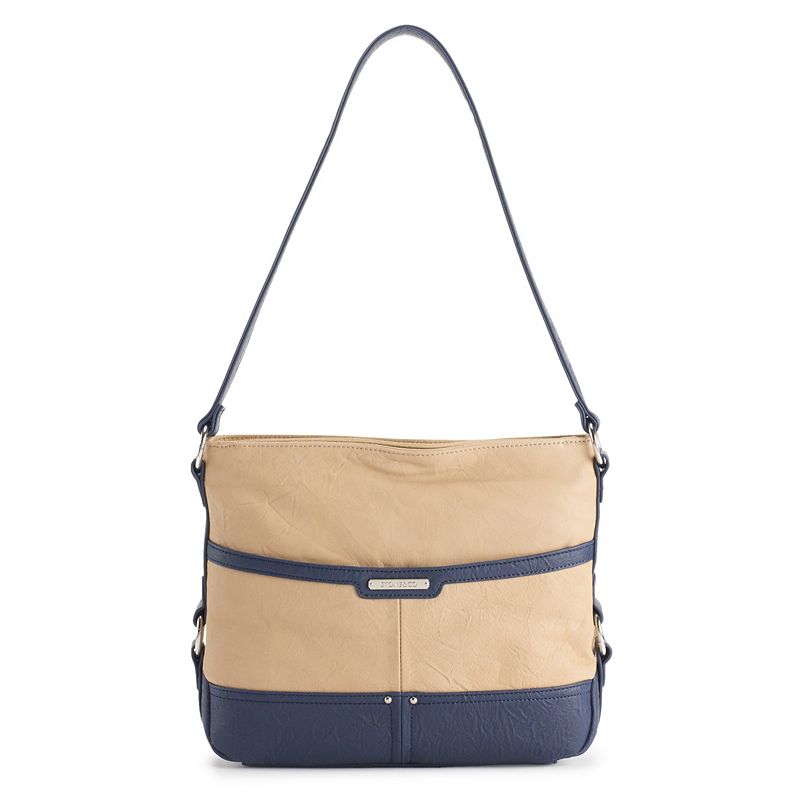 Stone & Co. Lacie Double-Entry Leather Hobo Bag, Dark Beige