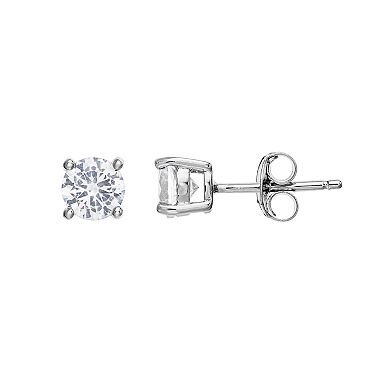 Pure Radiance Lab-Created White Sapphire & Diamond Accent Convertible Stud Earrings