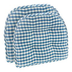 Non-Slip Gingham Chair Pad - Black