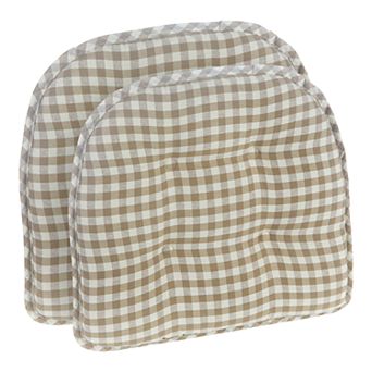 Gripper Gingham Chair Pad