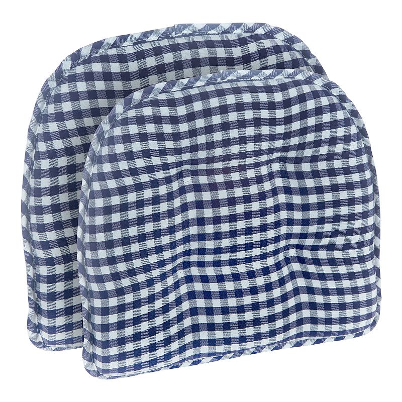 The Gripper Gingham Chair Pad, Blue