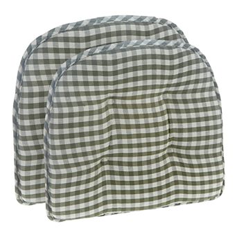 Gripper Gingham Chair Pad