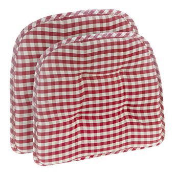 Gripper Gingham Chair Pad