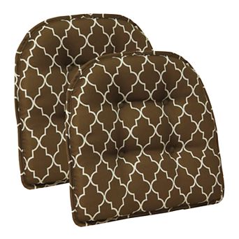 The Gripper Trellis Tufted Chair Pad 2 pk