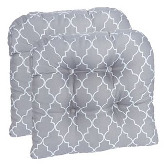 Gripper Trellis Tufted Chair Pad 2 pk