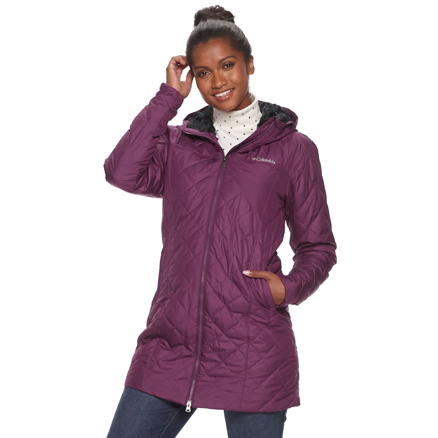 columbia purple puffer jacket