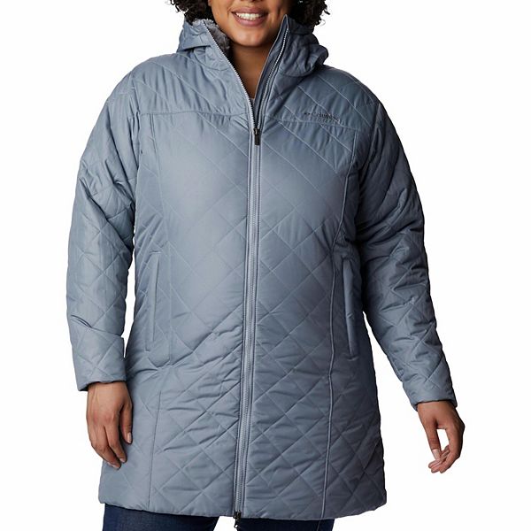 Plus Size Columbia Copper Crest Quilted Long Jacket