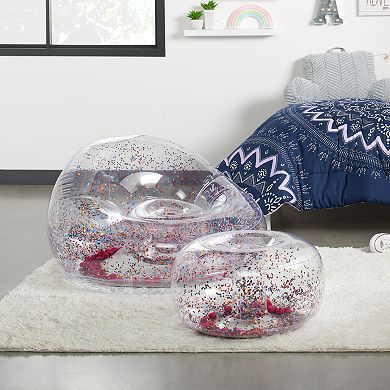 The Big One® Glitter & Pom Inflatable Chair