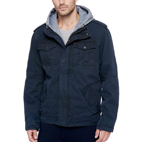 Men's Levi's SherpaLined Hooded Military Trucker Jacket