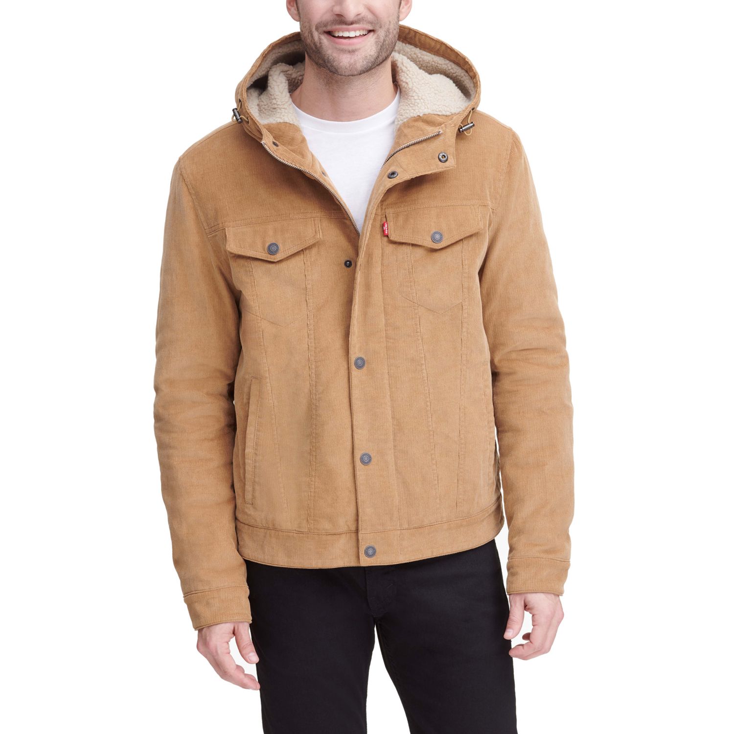 levi's hooded sherpa jacket