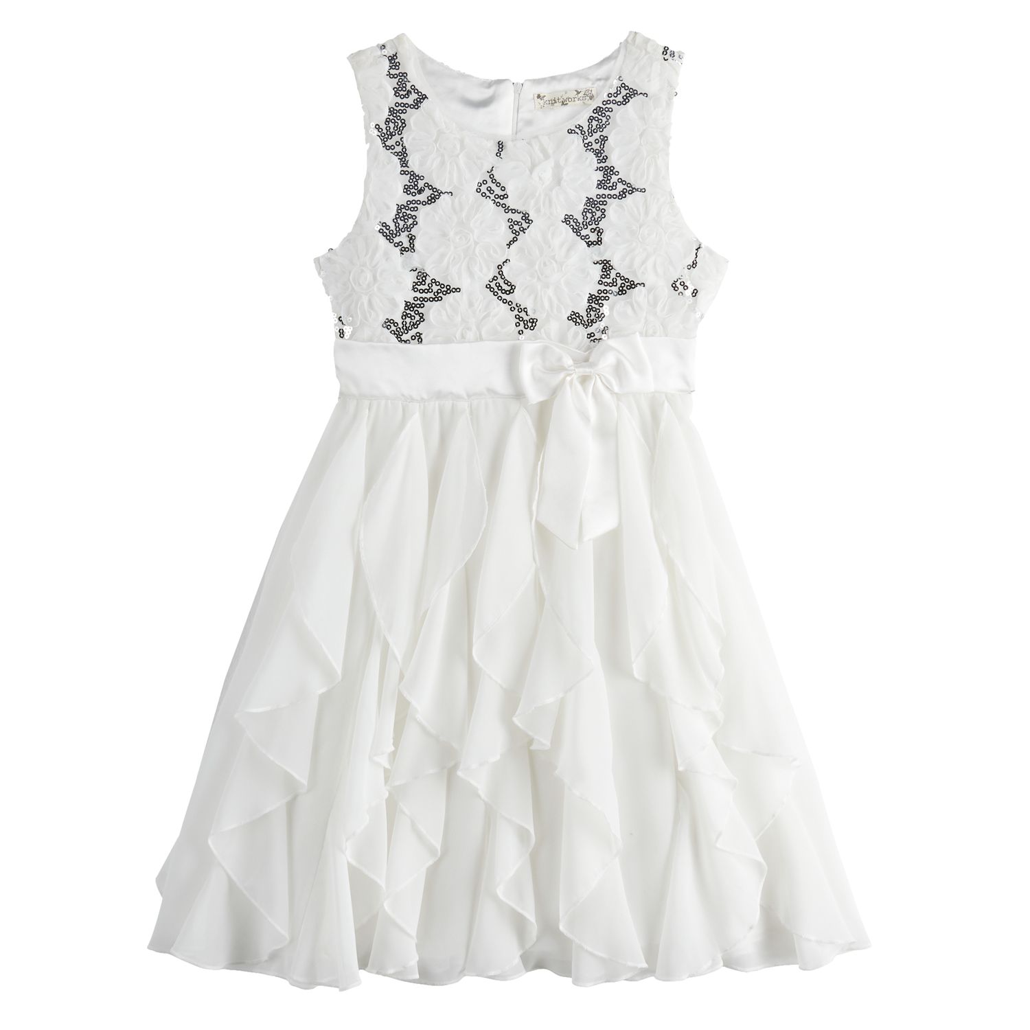 kohls girls white dress