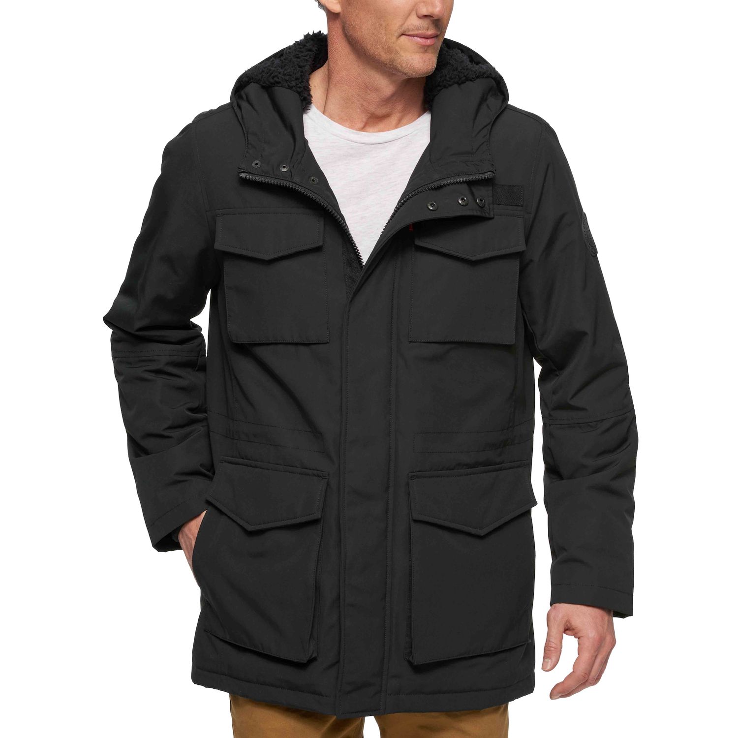 levi's hooded sherpa lined jacket