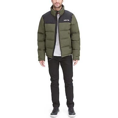 Men's Levi's Arctic Cloth Stand Collar Logo Puffer Jacket