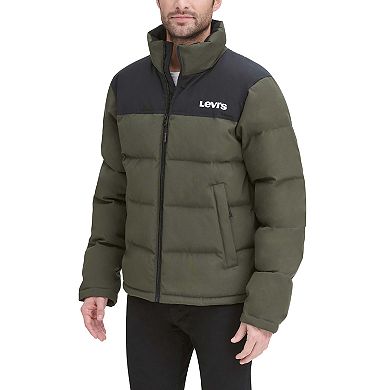 Men's Levi's Arctic Cloth Stand Collar Logo Puffer Jacket