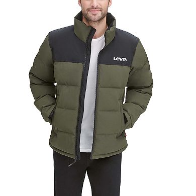 Men's Levi's Arctic Cloth Stand Collar Logo Puffer Jacket