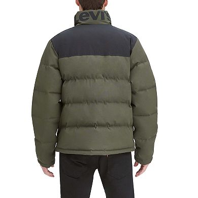 Men's Levi's Arctic Cloth Stand Collar Logo Puffer Jacket