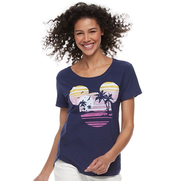 Disney's Mickey Mouse Women's Navy Blue Graphic Tee by Family Fun™