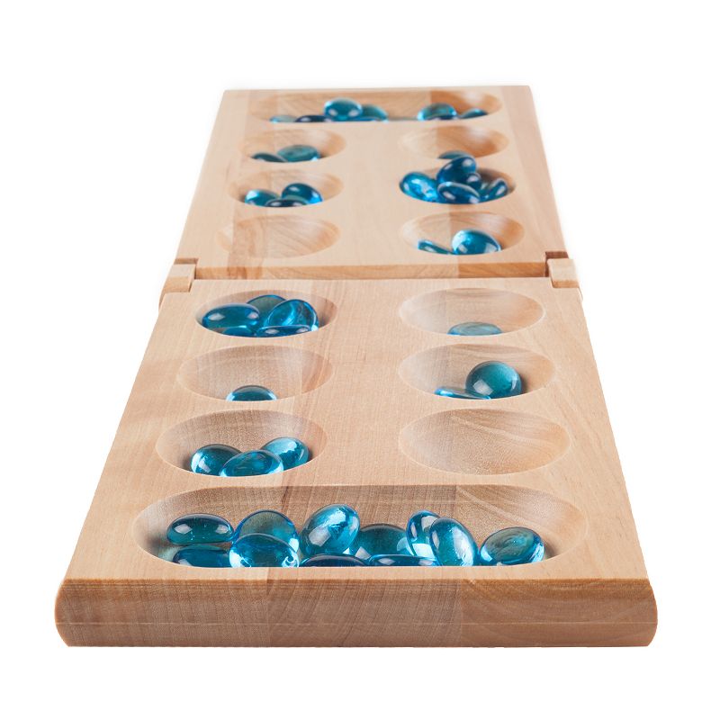 Hey! Play! Wooden Folding Mancala Game, Brown