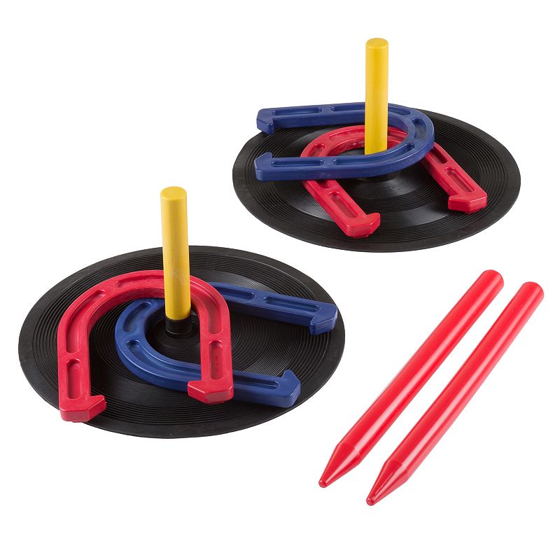 Hey! Play! Rubber Horseshoes Game Set, Multicolor