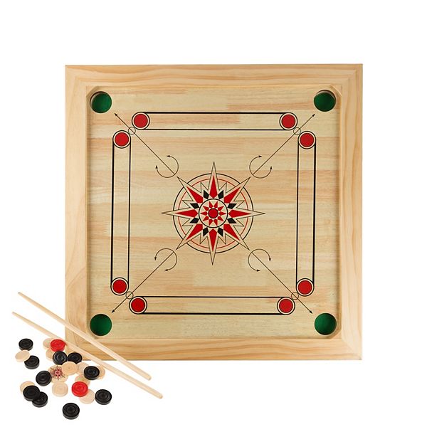 Hey Play Carrom Board Game Classic Strike And Pocket Table