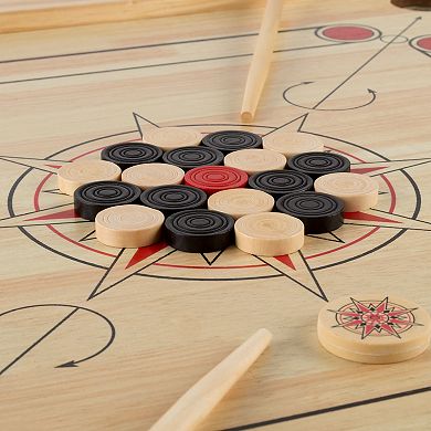 Hey! Play! Carrom Board Game- Classic Strike and Pocket Table Game