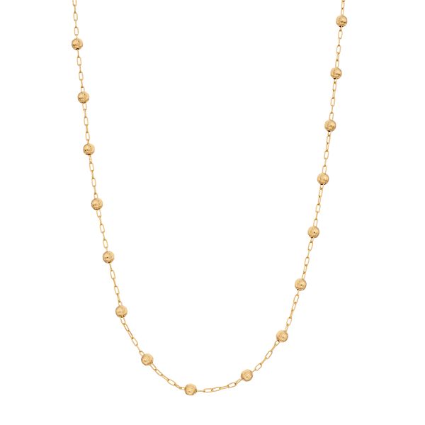 primavera 24k gold over silver bead chain necklace